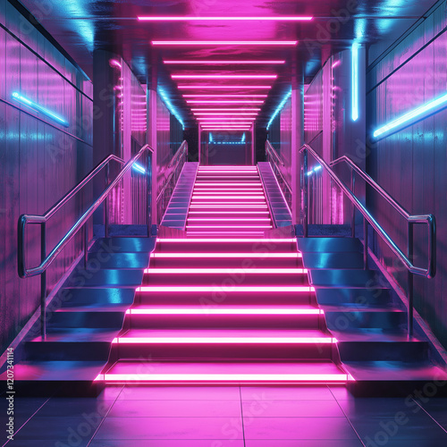 Neon Stairway to the Future