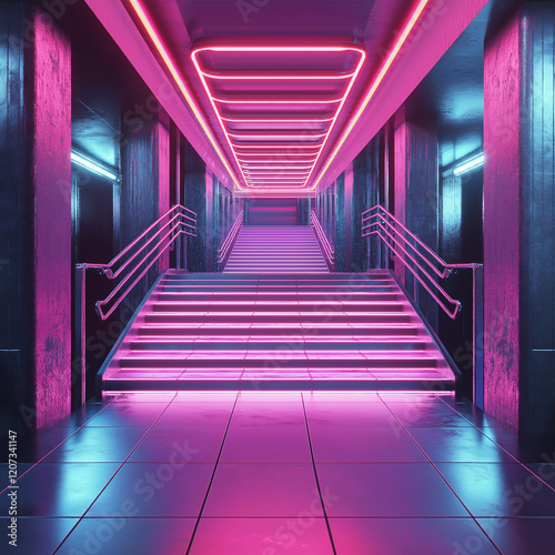 Neon Stairway to the Future