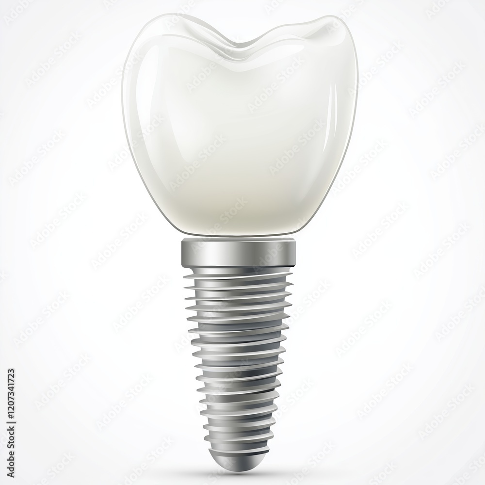Dental implants on light blue background Dental implants on light blue background