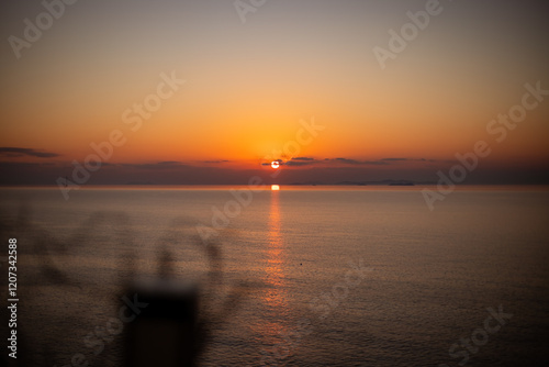 sunset in the sea