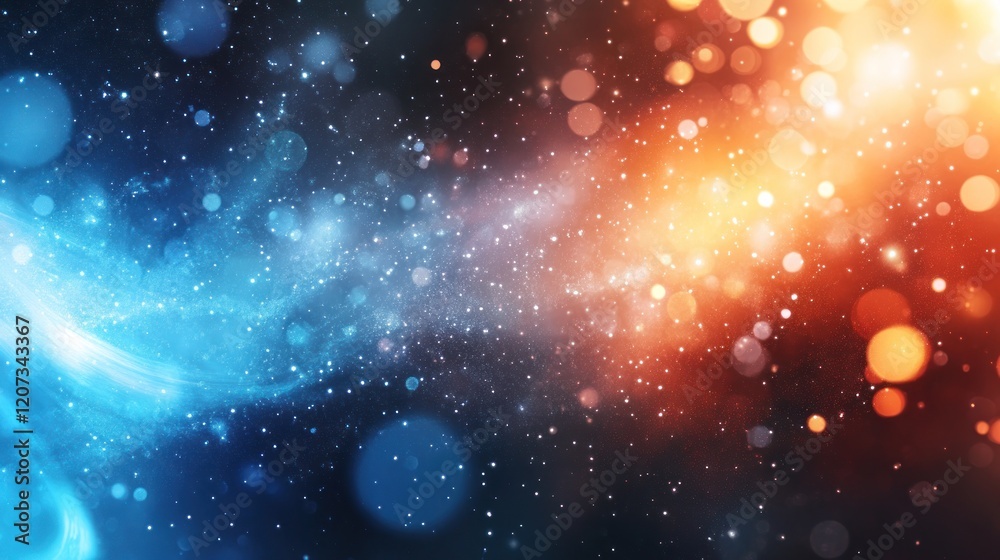 Cosmic Dreamscape: Blending of Blue and Orange Cosmic Dreamscape: Blending of Blue and Orange