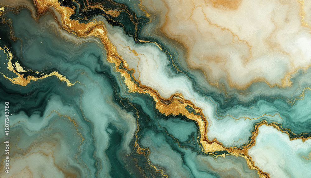 Abstract Green Gold Marble Texture Design Art Abstract Green Gold Marble Texture Design Art