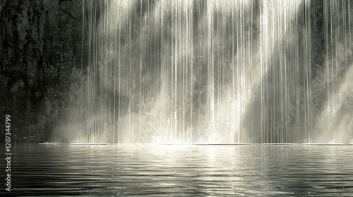 Serene Waterfall Serenity: A Calming Cascade