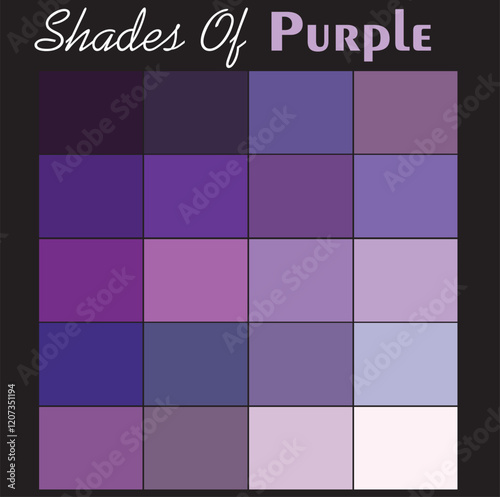 Purple Tone Color Shade