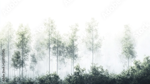 Wallpaper Mural Misty Forest Torontodigital.ca