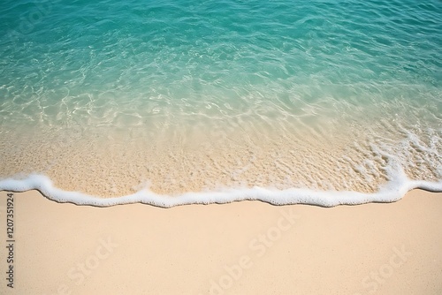 Serene Beach Scene: Turquoise Water Meets Soft Sand