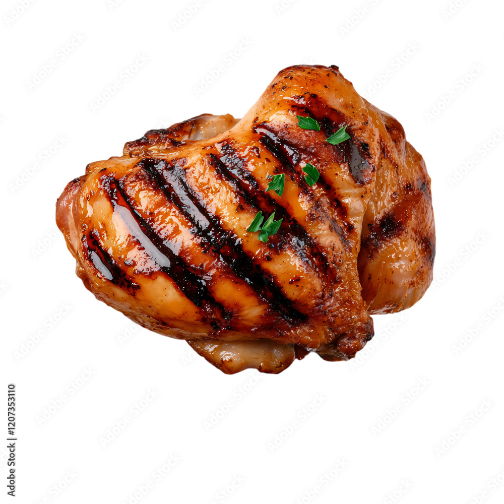 grilled chicken thigh isolated on transparent background grilled chicken thigh isolated on transparent background