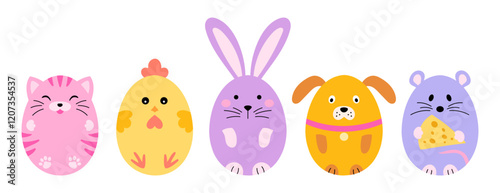 The eggs resemble different animals.
