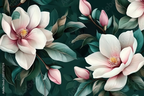 Beautiful watercolor background with an intricate leaf design.