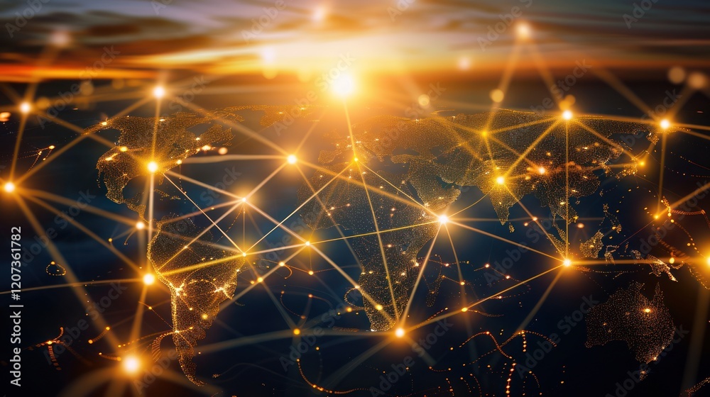 Obraz premium Global Network Connection