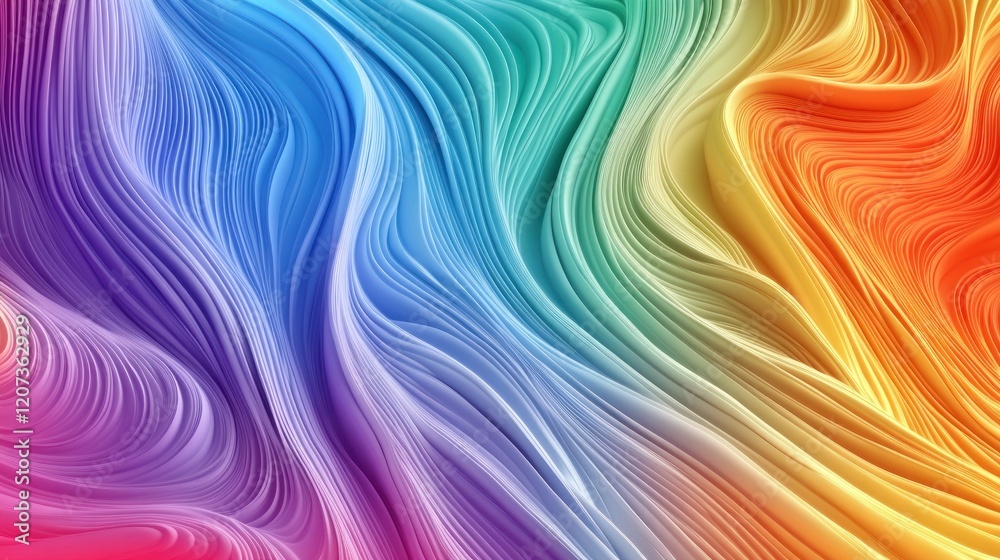 Fototapeta premium Abstract Rainbow Waves