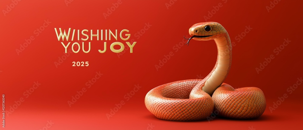 Fototapeta premium Wishing You Joy - 2019 Calendar Featuring a Python