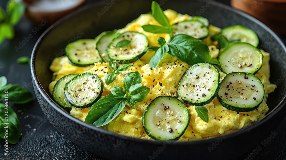Scrumptious Scrambled Eggs with Zucchini and Basil Scrumptious Scrambled Eggs with Zucchini and Basil