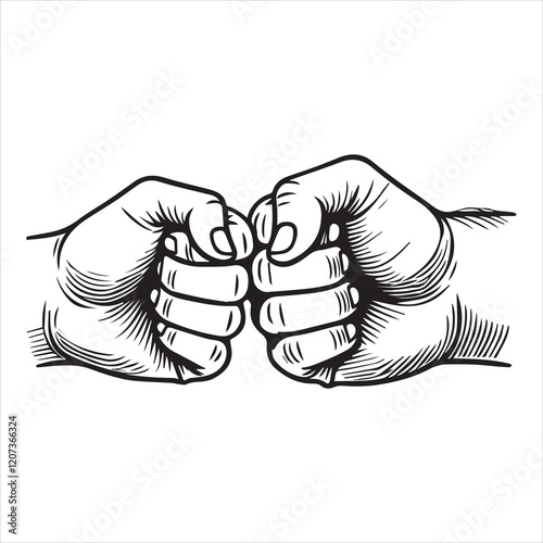  Father and son hands ClipArt Design, Father's Day Fist Bump Vector illustration