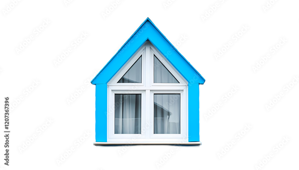 Bright Blue House Window Modern Design Home Exterior Architecture art sky roof view frame glass Bright Blue House Window Modern Design Home Exterior Architecture art sky roof view frame glass