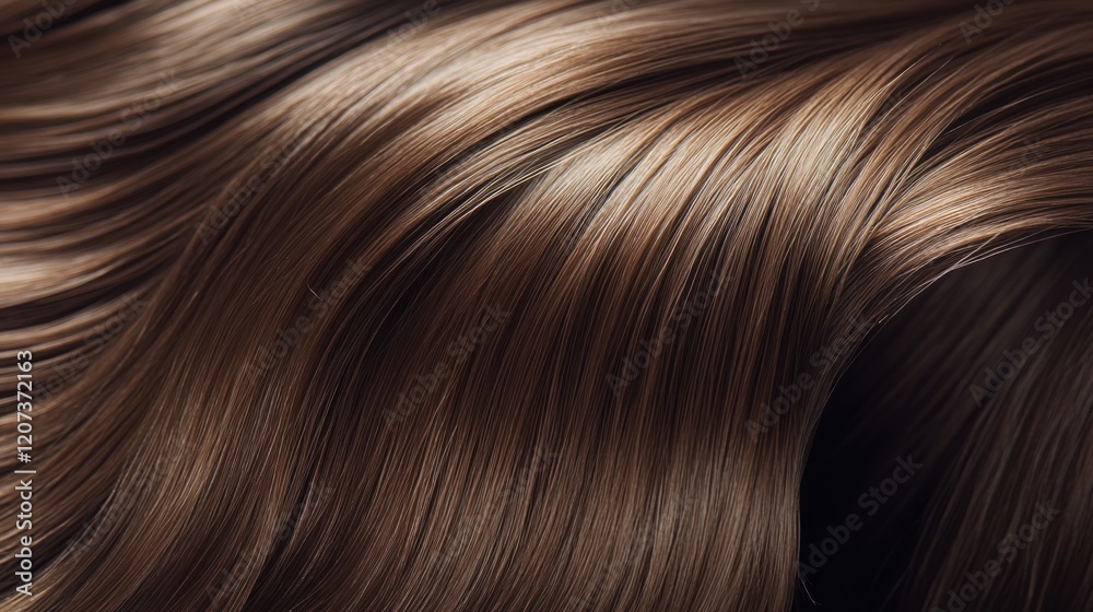 Fototapeta premium A safe and effective keratin treatment for color-treated hair, featuring soft, shiny strands with no damage to the vibrant dye