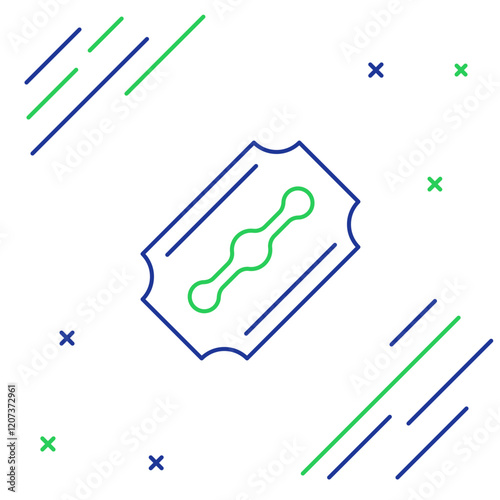 Line Blade razor icon isolated on white background. Colorful outline concept. Vector