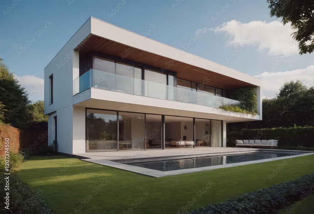 A spacious and large house complete with a swimming pool in the backyard area A spacious and large house complete with a swimming pool in the backyard area