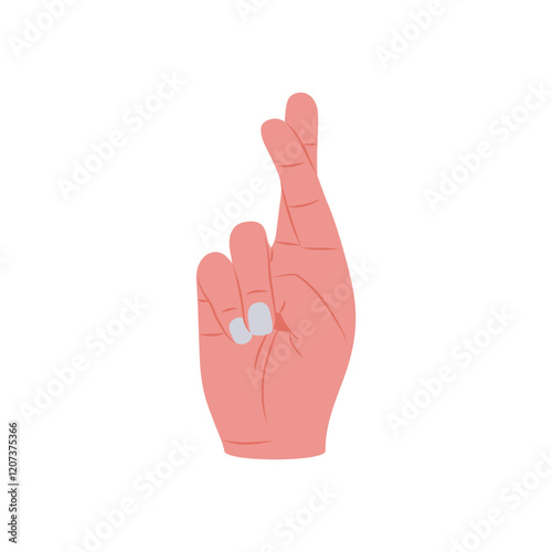 Good Luck Hand Gesture Icon, Vector illustration