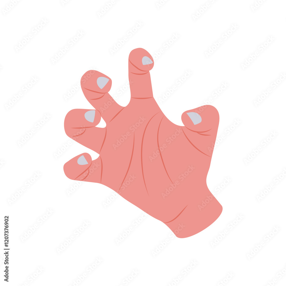 Obraz premium Tense Hand Hand Gesture Icon, Vector illustration