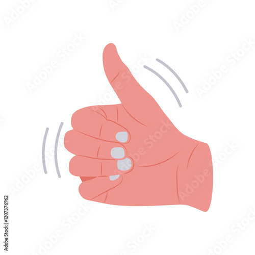 Hitchhiking Hand Gesture Icon, Vector illustration
