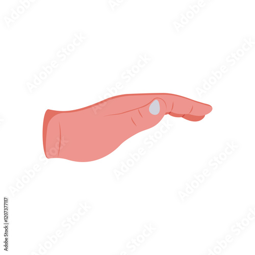 Patting Hand Gesture Icon, Vector illustration