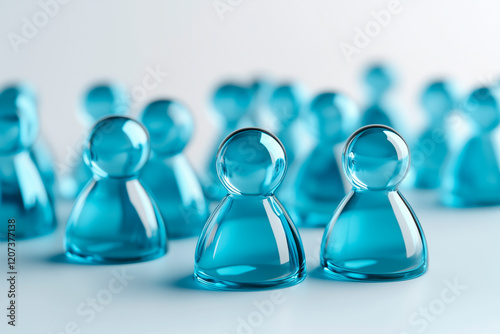 Collection of Translucent Blue Glass Figurines