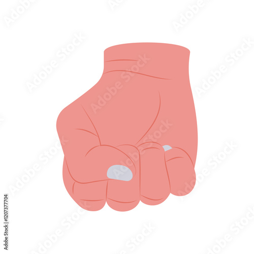 Punch Hand Gesture Icon, Vector illustration