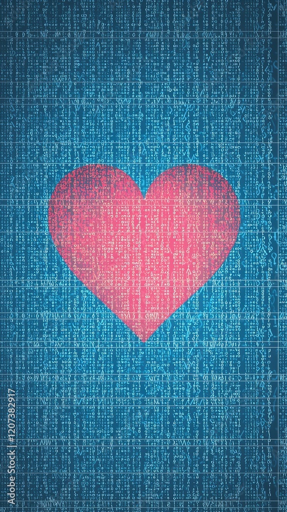 A textured blue background with a large pink heart in the center, symbolizing love and affection. A textured blue background with a large pink heart in the center, symbolizing love and affection.