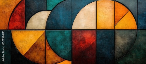 Abstract Geometric Art: A Symphony of Colors and Shapes