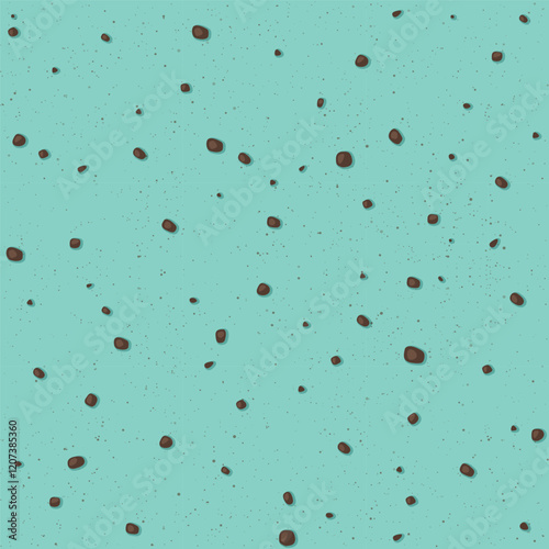Mint chocolate chip texture square background graphic illustration.