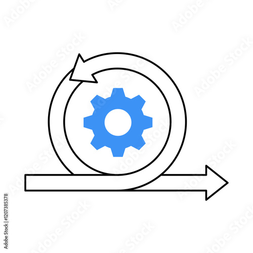 Agile Loop – Gear Representing Continuous Improvement and Iterative Workflows