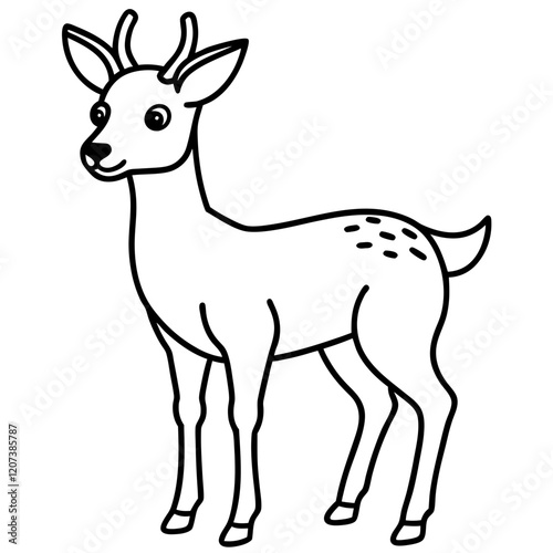 deer cartoon isolated on white