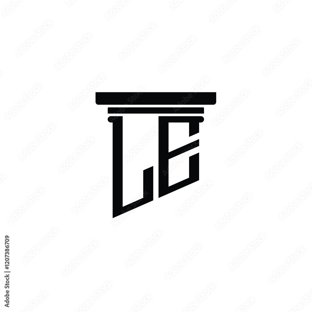 LE monogram logo design letter text name symbol monochrome logotype alphabet character simple logo LE monogram logo design letter text name symbol monochrome logotype alphabet character simple logo