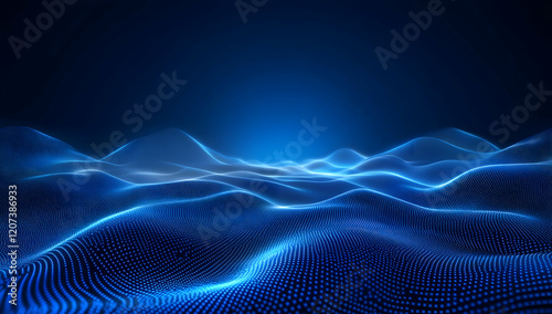 Abstract blue background with digital connections 