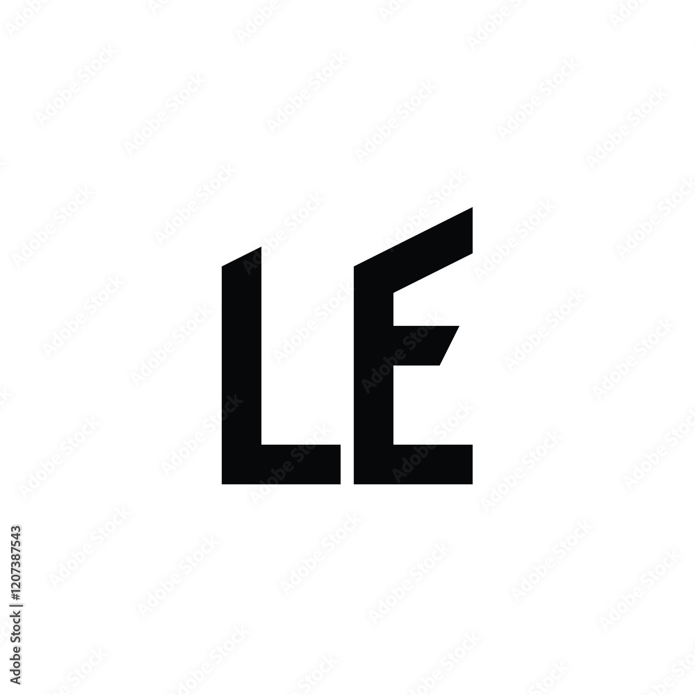 LE monogram logo design letter text name symbol monochrome logotype alphabet character simple logo LE monogram logo design letter text name symbol monochrome logotype alphabet character simple logo