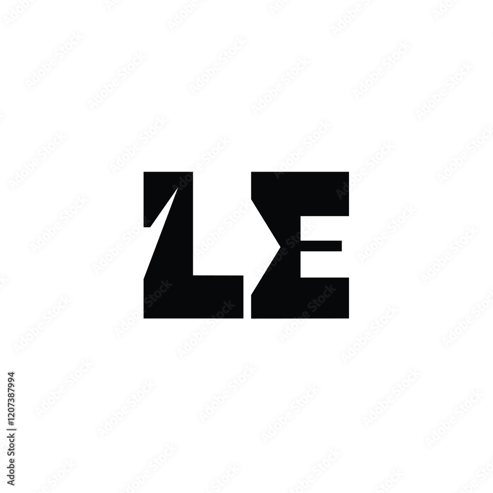 LE monogram logo design letter text name symbol monochrome logotype alphabet character simple logo LE monogram logo design letter text name symbol monochrome logotype alphabet character simple logo