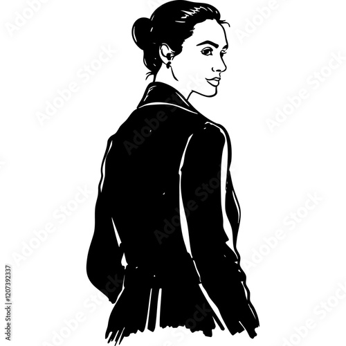 Elegant Girl in a Blazer