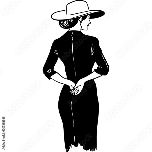 Elegant Girl in a Hat