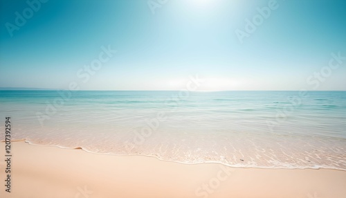 Tranquil Beach Scene: Serenity and Calmness of a Tropical Shore