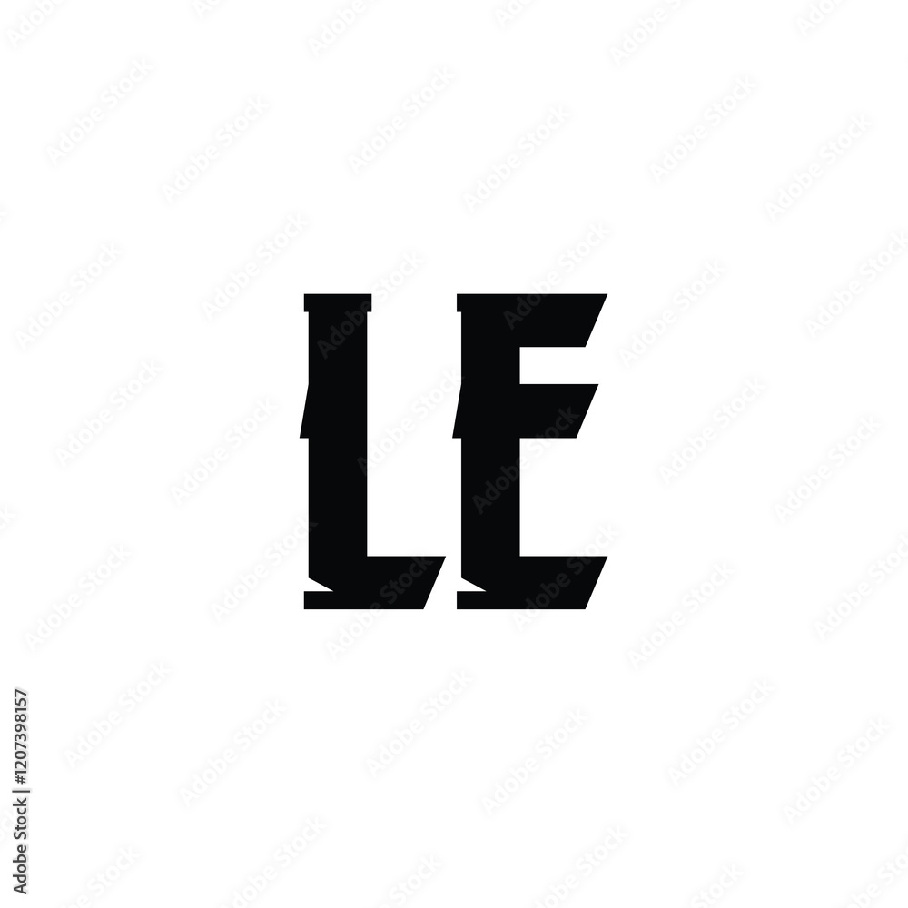 Obraz premium LF monogram logo design letter text name symbol monochrome logotype alphabet character simple logo