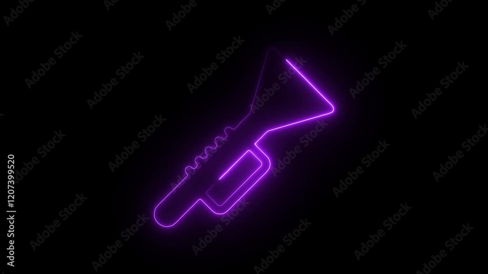 Glowing Neon Trumpet Icon Animation on Black Background, HD Motion Graphic Video Representing Music and Brass Instruments Glowing Neon Trumpet Icon Animation on Black Background, HD Motion Graphic Video Representing Music and Brass Instruments