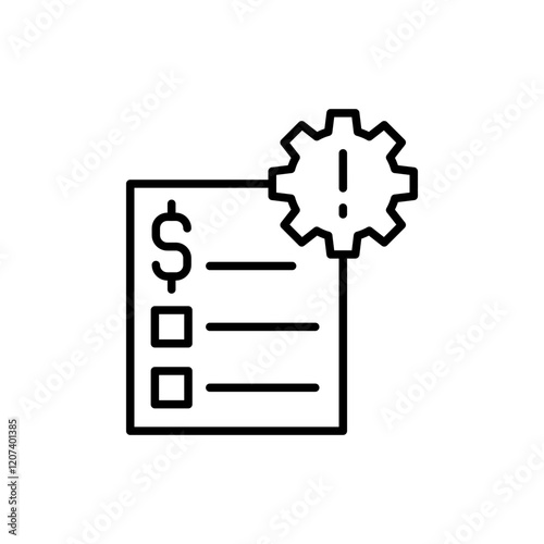 Business risk outline icons, minimalist vector illustration ,simple transparent graphic element .Isolated on white background
