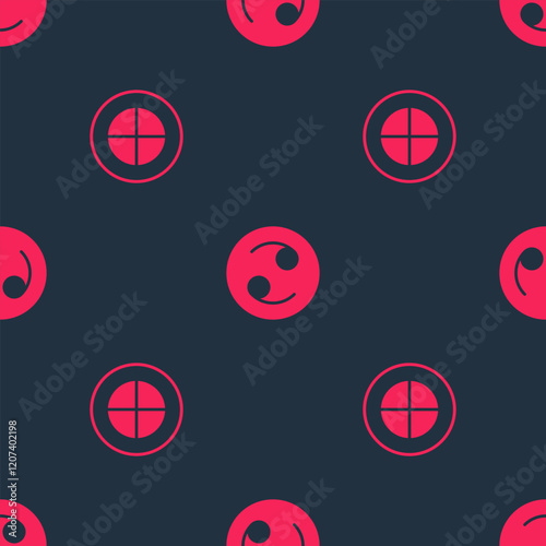 Set Earth globe and Cancer zodiac on seamless pattern. Vector