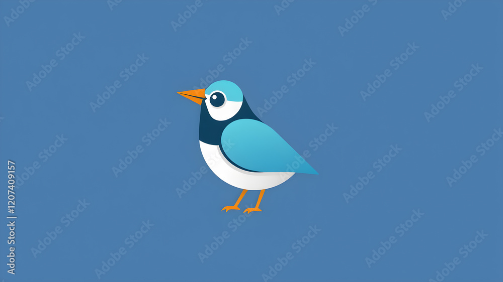 Fototapeta premium Bird logo icon illustration. Generative AI