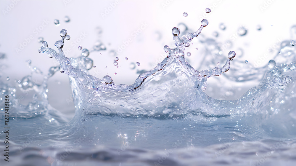 Clear Water Splash with Dynamic Ripples and Droplets in Motion Clear Water Splash with Dynamic Ripples and Droplets in Motion