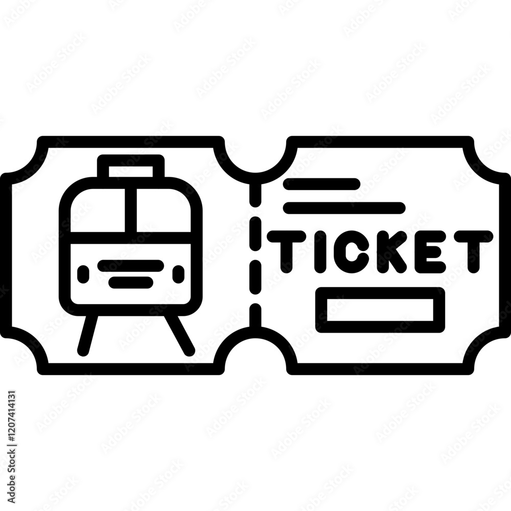 Train ticket Icon Train ticket Icon
