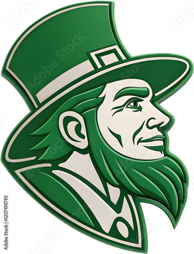 Celebrate Saint Patrick’s Day with Belfast, Northern Ireland festival logo design clipart. photo