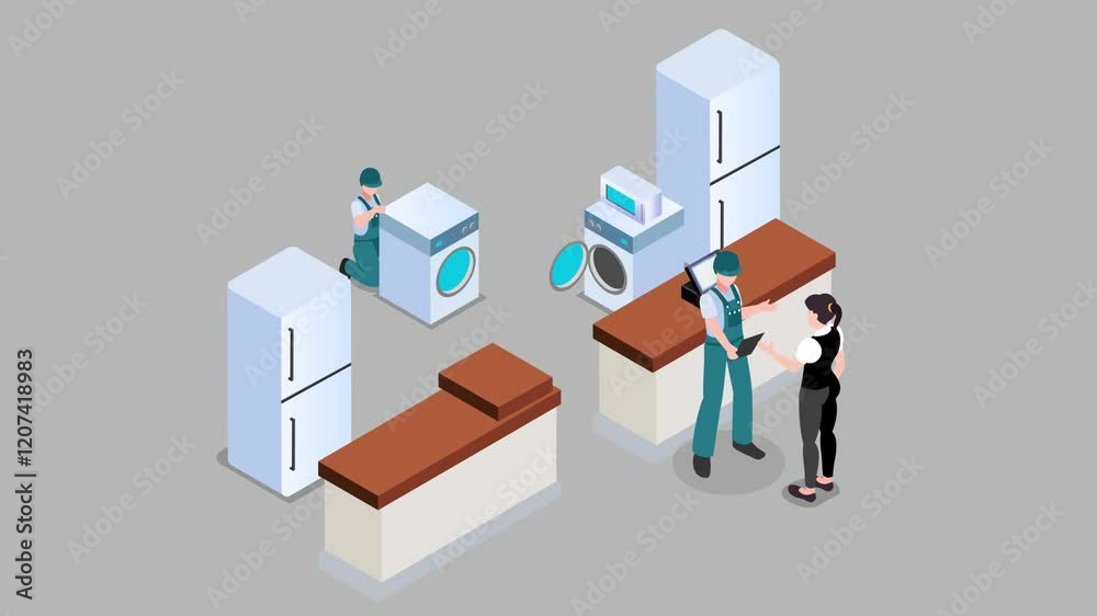 home appliance repair service 3d animation cartoon home appliance repair service 3d animation cartoon