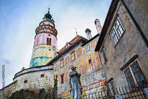 Obraz na płótnie Český Krumlov city winter view w salonie
